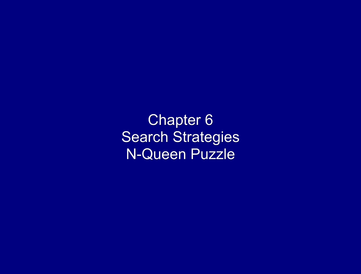 Search Strategies